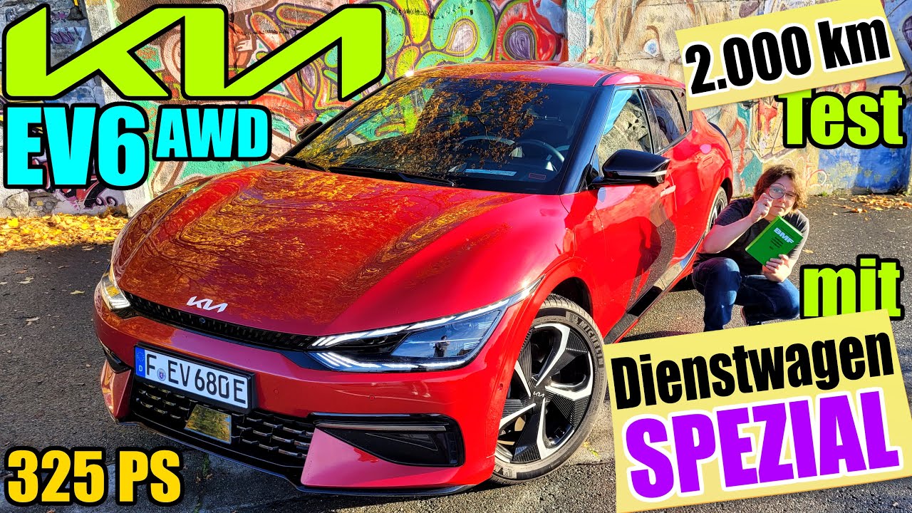 2.000 km Test - Kia EV6 GT-Line AWD (325 PS) 77,4 kWh - Fahrbericht Verbrauch Dienstwagen Spezial
