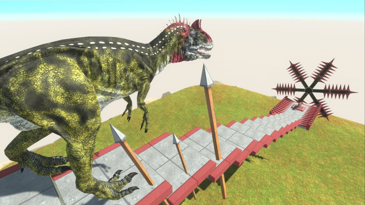 Animals run down the stairs of death - Animal Revolt Battle Simulator