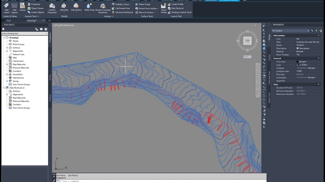 How to modify surface on Autodesk Civil 3D
