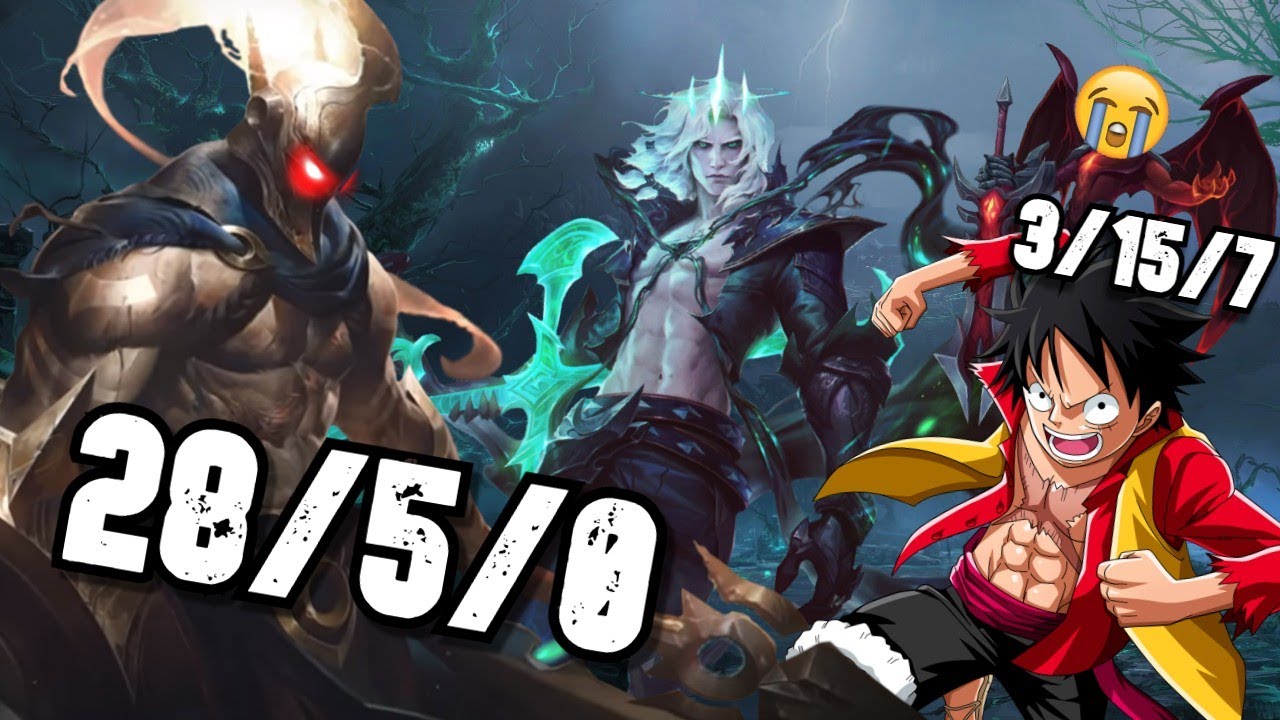 Luffy shocks by feeding enemy team in Viego LoL Gameplay