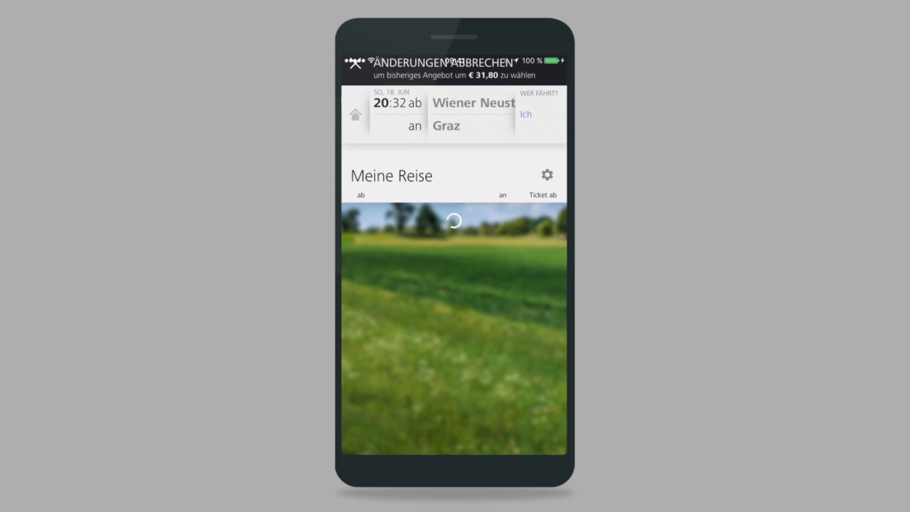 Tickets im Warenkorb bearbeiten - Die &Ouml;BB App