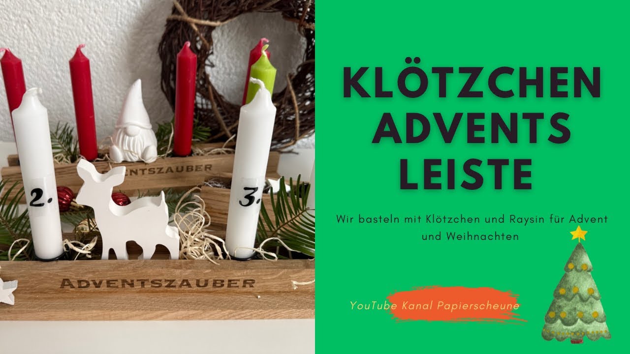 Adventsgesteck aus Klötzchen #diy #bastelanleitung #klötzchenfieber 