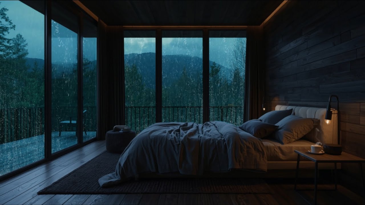 Gentle Rain & Soft Piano in a Cozy Bedroom 🌧️ Sleep, Relax & Calm Your Mind