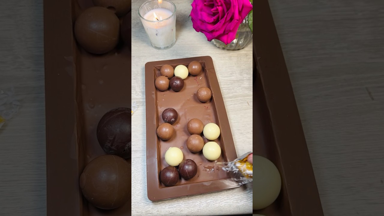 Lindt and Nutella chocolate 🍫 #chocolate #homemade #asmr #recipe #trending