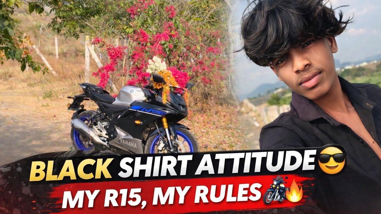 BLACK SHIRT ATTITUDE MY R15, MY RULES #yamaha #r15