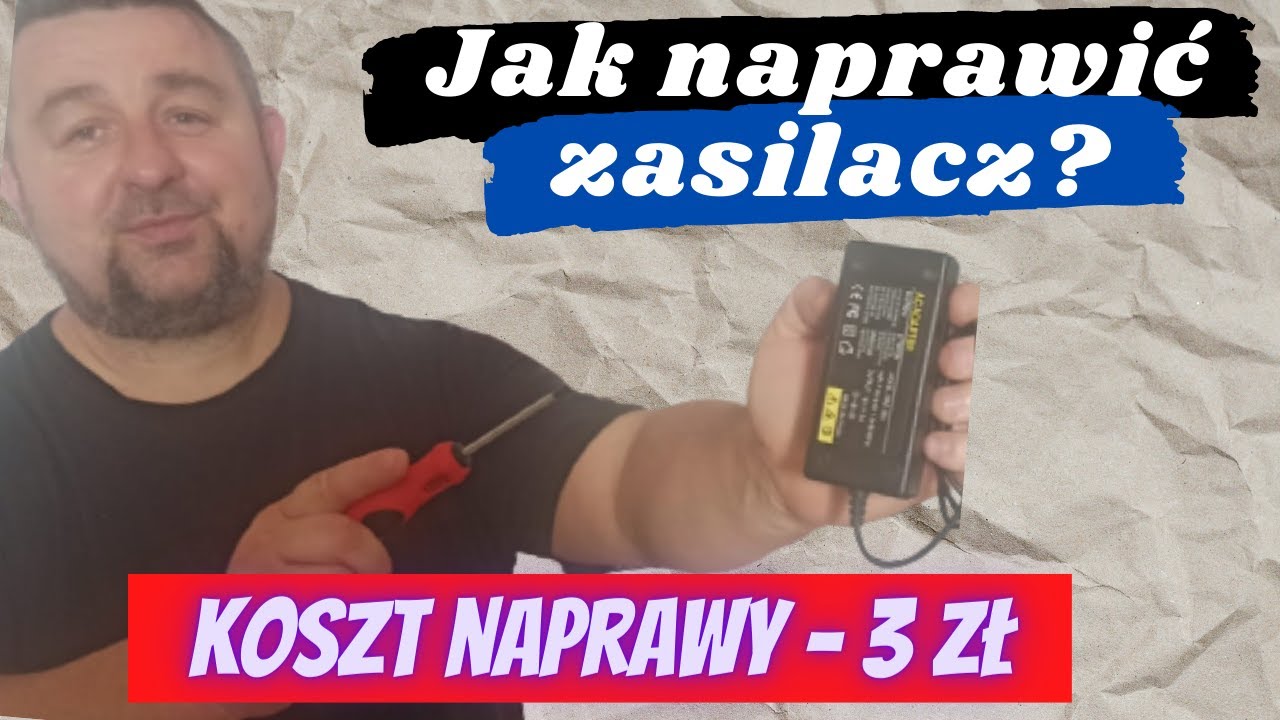 Jak naprawić zasilacz! / How to repair a laptop power supply.