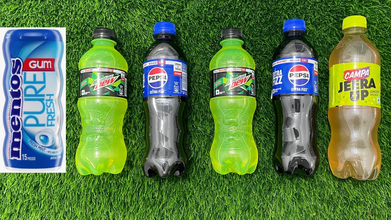 Pepsi Campa Jeera UP and Mountain Dew Mentos MixExperiment | ASMR