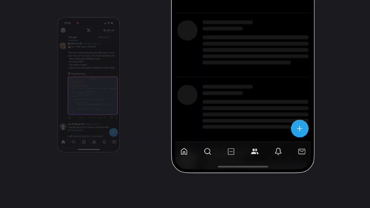 X (Twitter) Floating Action Button Animation ✦ React Native ✦ makeitanimated.dev