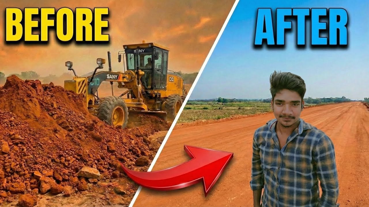 Grader Operator Ka Kamaal 💪 Road Transformation😱 New Vlog