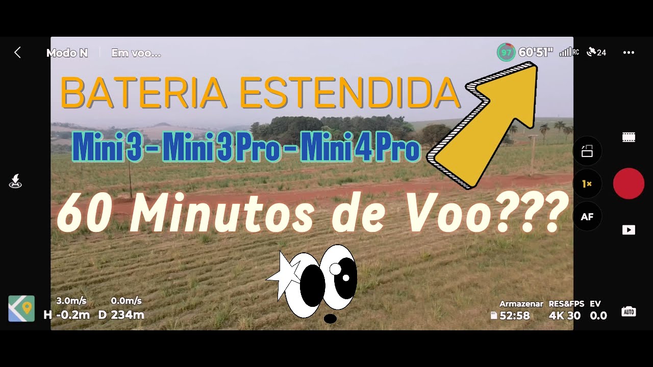 DJI Mini - Bateria 60 minutos de Voo???? 😉