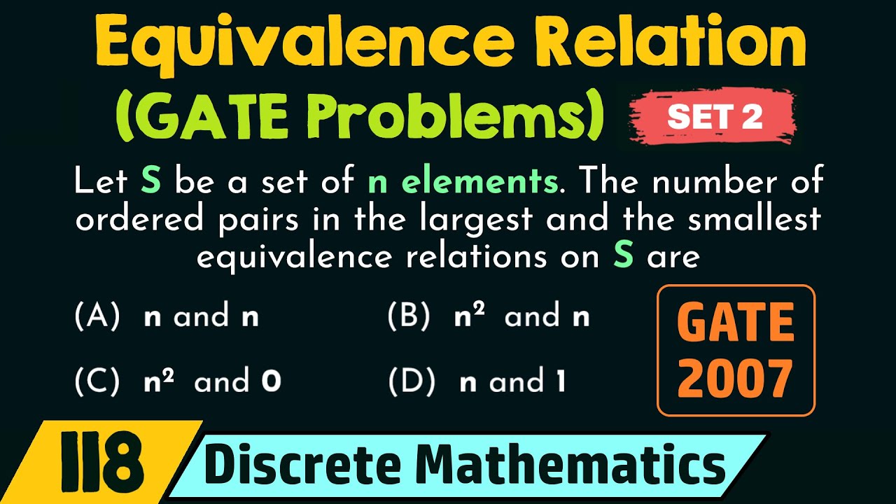 Equivalence Relation (GATE Problems) - Set 2