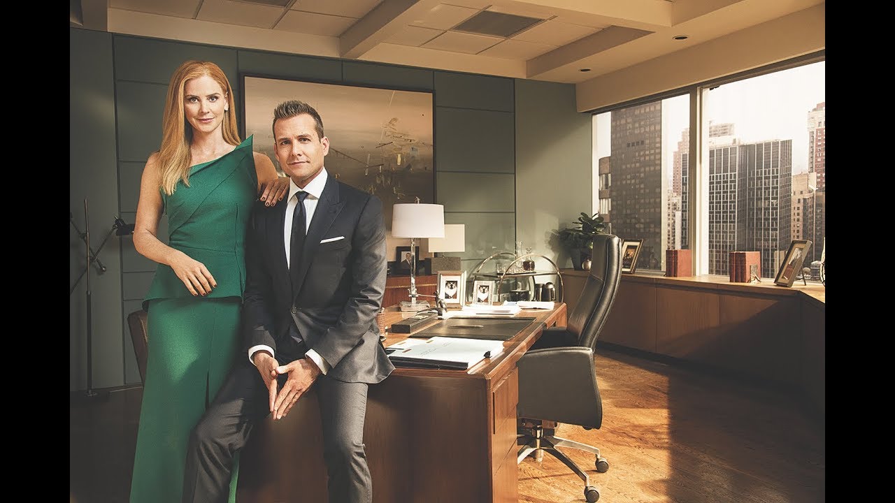 Behind the Scenes of the Suits Cover Shoot With Sarah Rafferty and Gabriel Macht