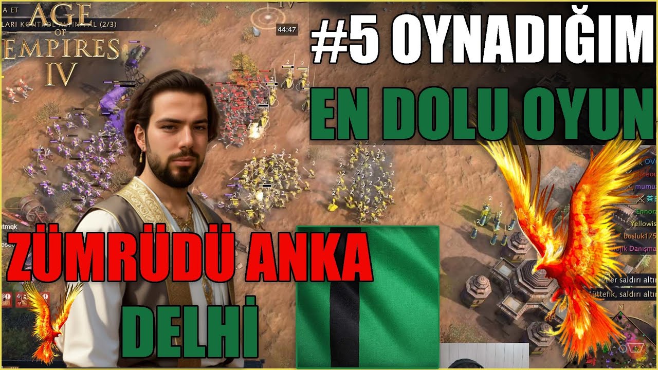 Oynadığım En dolu Oyun #5 ZÜMRÜDÜ ANKA Kuşu DELHİ | AoE4 Delhi Oynayış 4v4 - Age of Empires IV Delhi