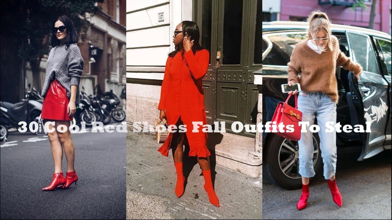 30 Cool Red Shoes Fall Outfits To Steal