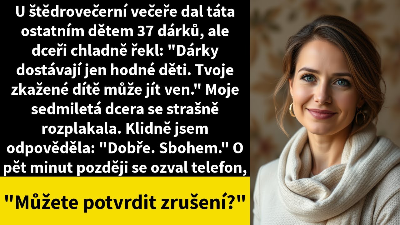 U štědrovečerní večeře dal táta ostatním dětem 37 dárků, ale dceři chladně řekl: 