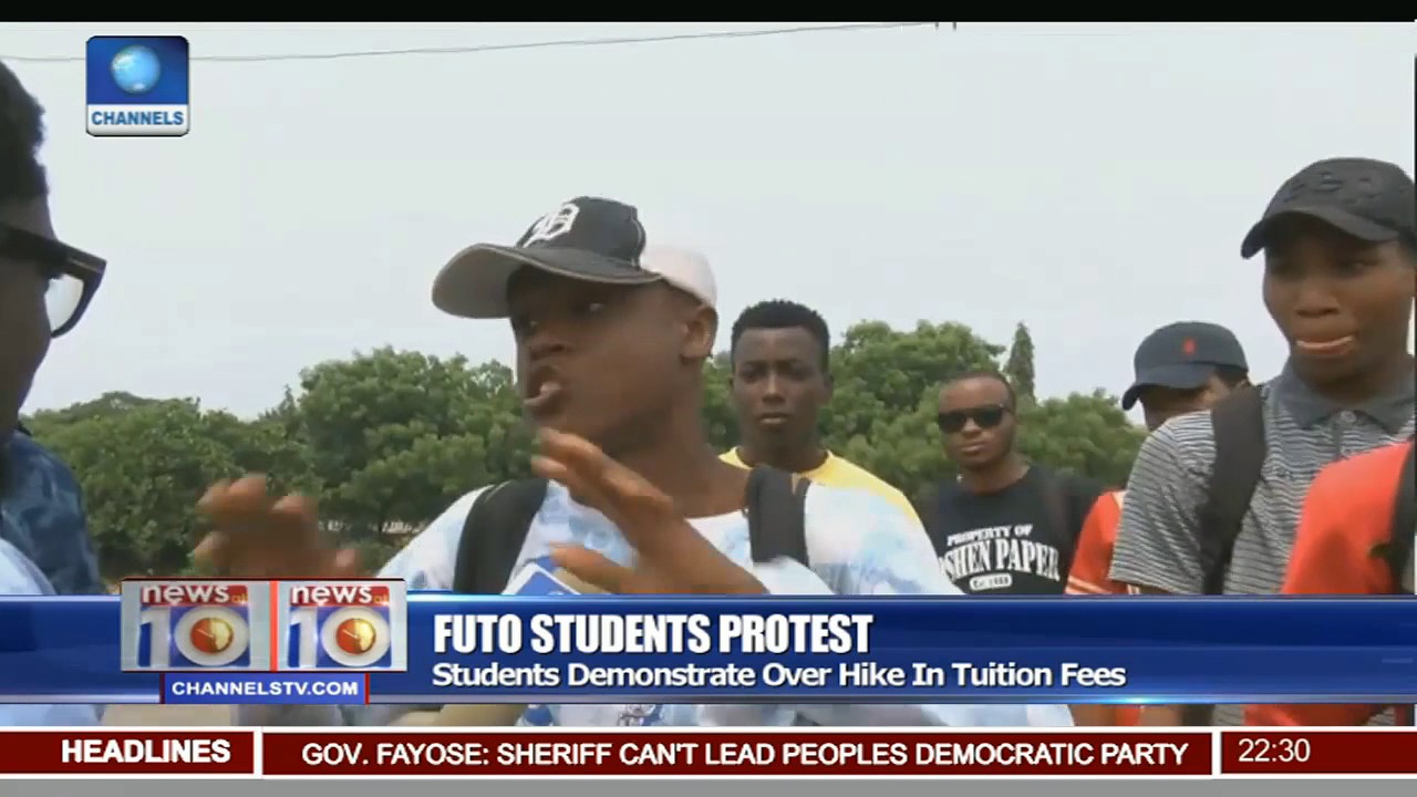 FUTO Students Protest Over Hike In Tuition Fees