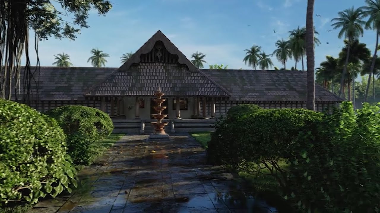 MANDIR - A Traditional Kerala Temple   #3d #3danimation #kantara #cinematic #shiva #india #kerala