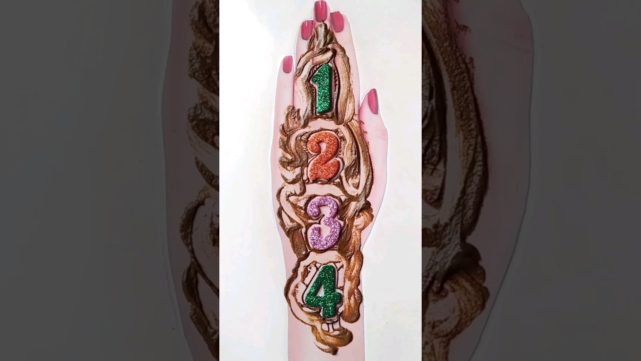Numbers henna💓 #shorts #trick #numbers #reverse