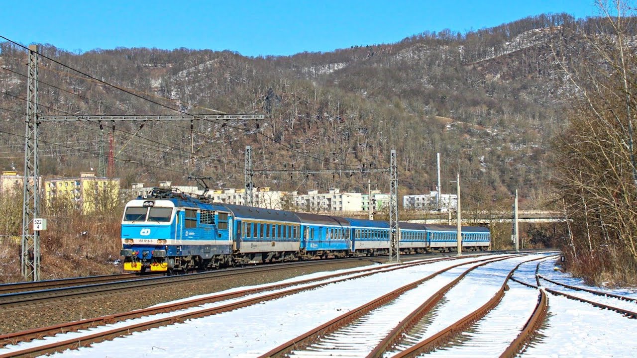 Vlaky v okolí Ústí nad Labem 19.2 2025