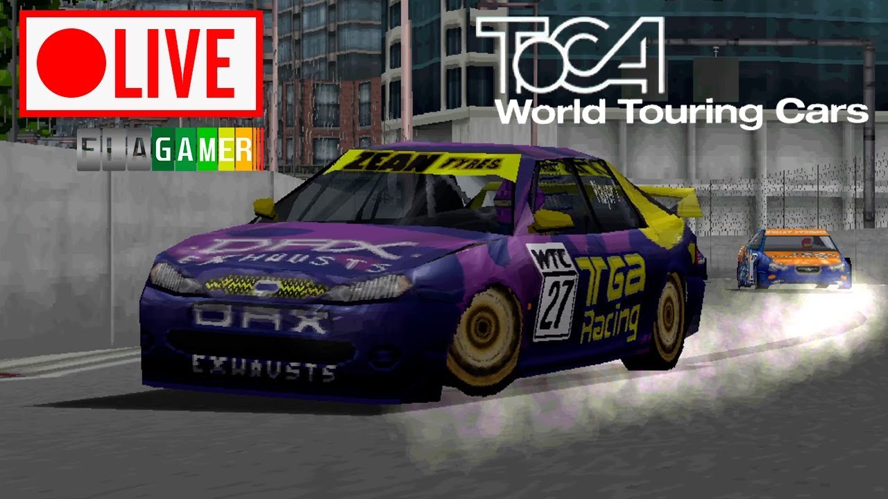 Flagamer Jogando Toca World Touring Cars (PS1) Ao Vivo #LiveRetrô
