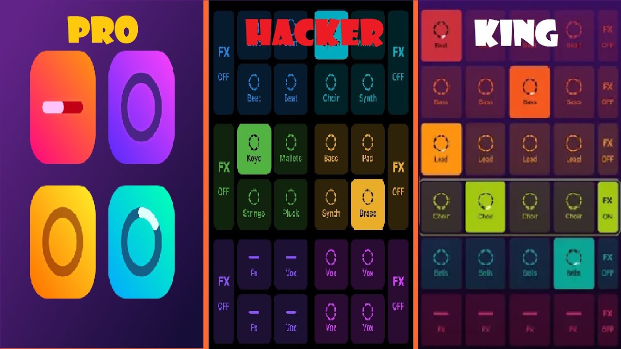 PRO vs HACKER vs KING - Groovepad