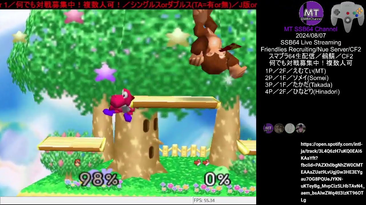 スマブラ64生配信／SSB64 Live Streaming／2024.08.07