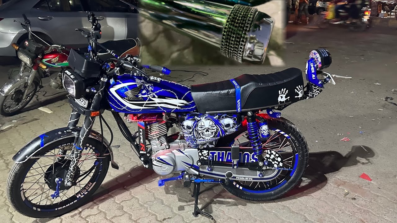 Honda 125 In Blue Colour Modification | ​⁠