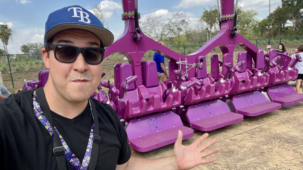 Riding Serengeti Flyer At Busch Gardens Tampa - NEW World’s Tallest & Fastest Swing Ride Is AMAZING!