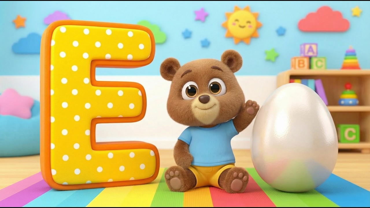 Learn the Letter E | Phonics & Fun for Kids with Joyfy Bear! 🐻✨