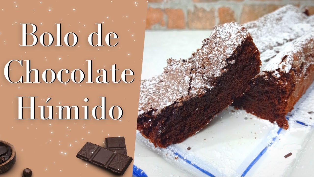 Bolo de Chocolate H&uacute;mido | Com poucos ingredientes | Sabor intenso a chocolate | # 70