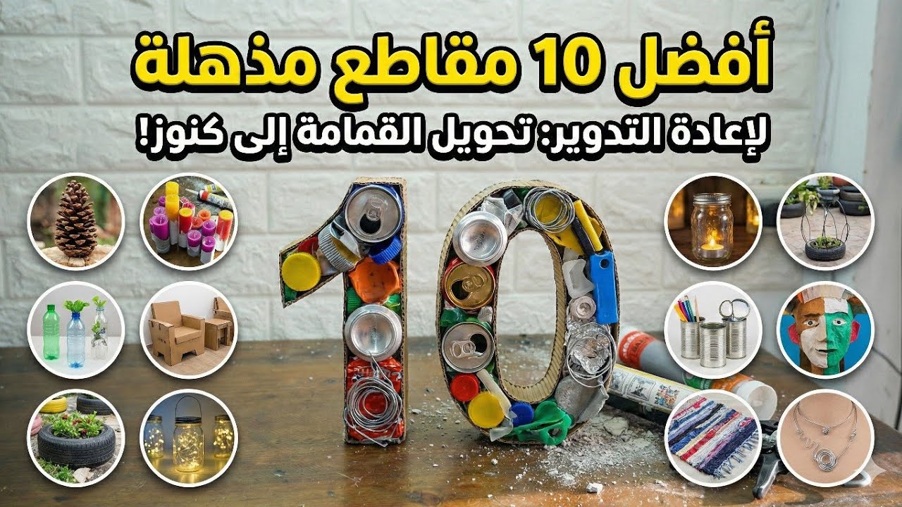أفضل 10 أفكار عبقرية لإعادة التدوير ستجعلك لا ترمي شيئاً بعد اليوم! 😱