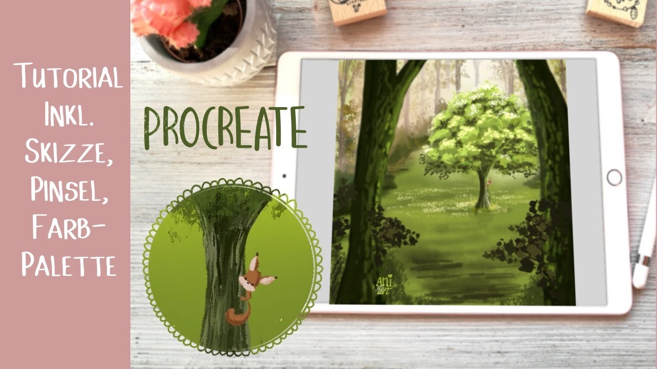 Procreate Tutorial Schritt für Schritt erklärt - einen Baum malen