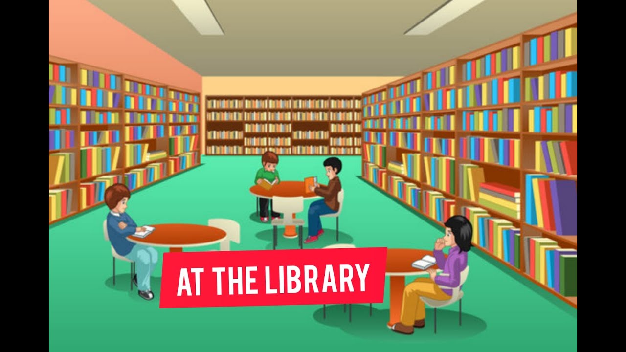 At the library conversation