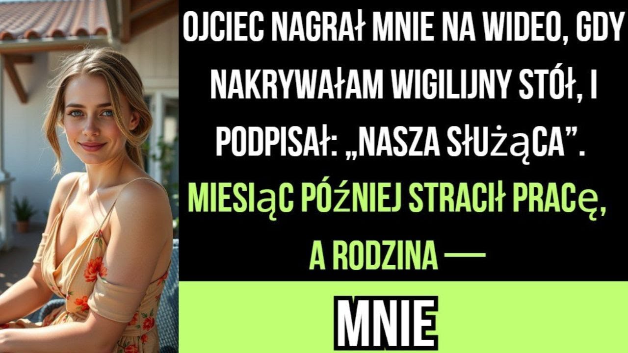 Ojciec nagrał mnie na wideo, kiedy nakrywałam świąteczny stół, i podpisał je: „Nasza służąca”.