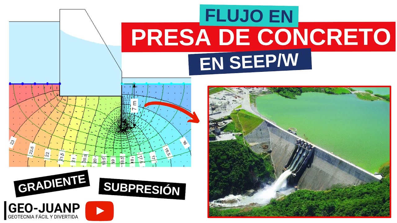 FLUJO en una PRESA DE CONCRETO con SEEP/W 