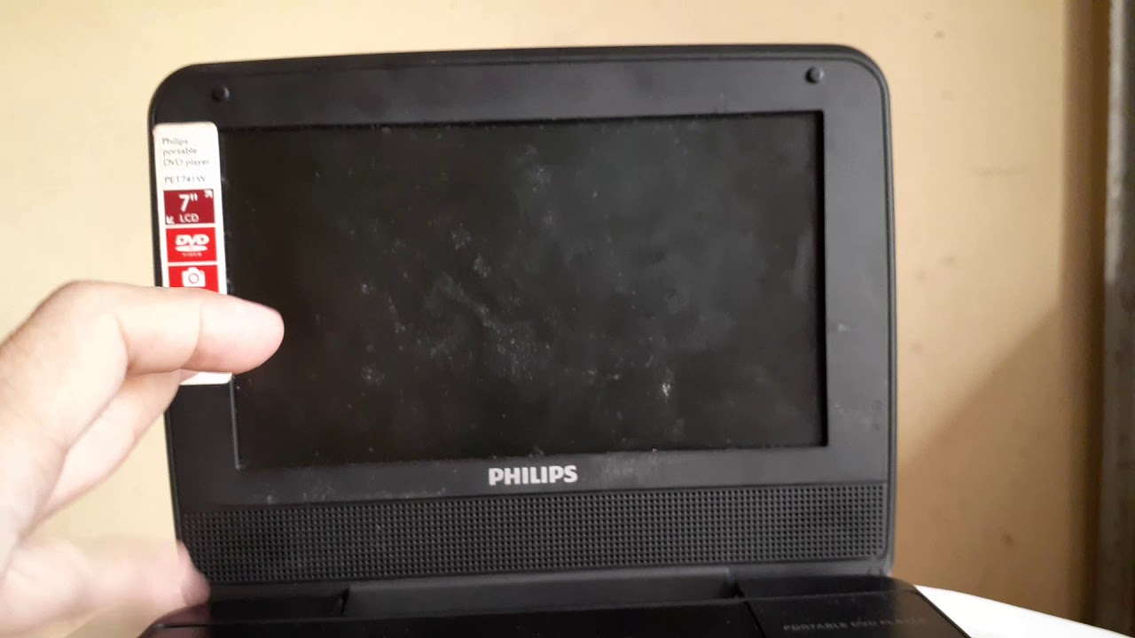 Vintage | #074 | Philips | Portable DVD Player | Model No. PET741W/37 |Full HD 1080p |