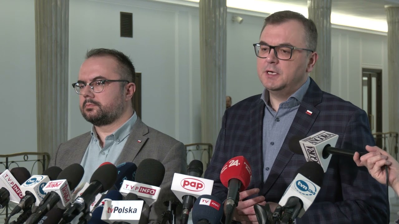 P. Jabłoński, P. Sałek - Konferencja prasowa w Sejmie