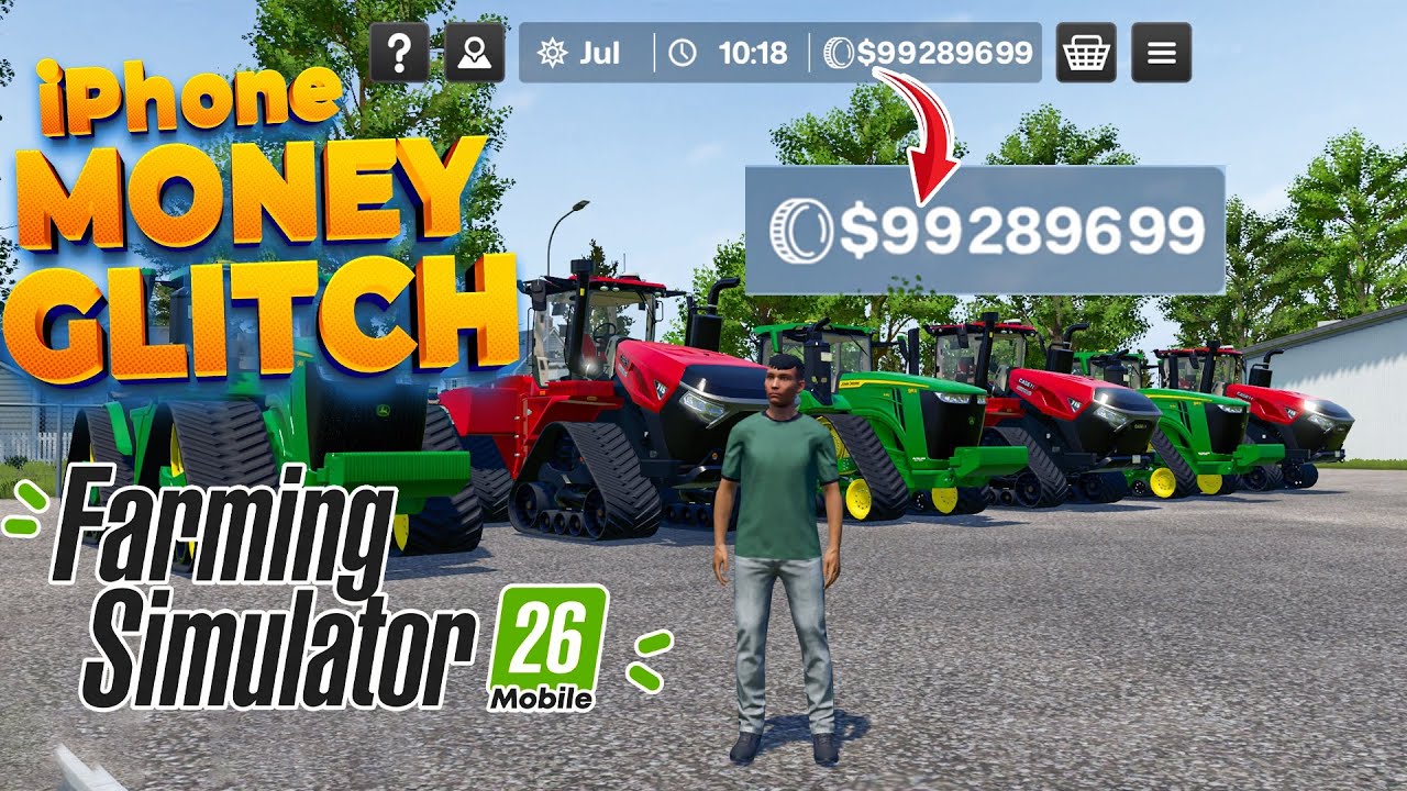 Глитч на бесконечные деньги в Farming Simulator 26