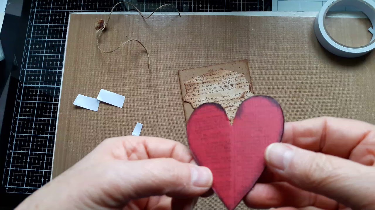 Petite carte St Valentin Vintage (adulte)
