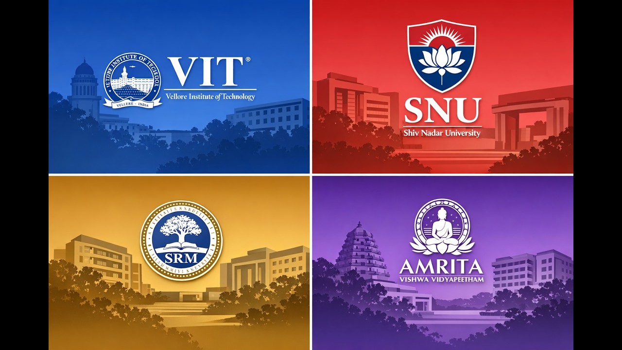 VIT vs SNU vs SRM vs Amrita: The ULTIMATE 2026 Comparison!
