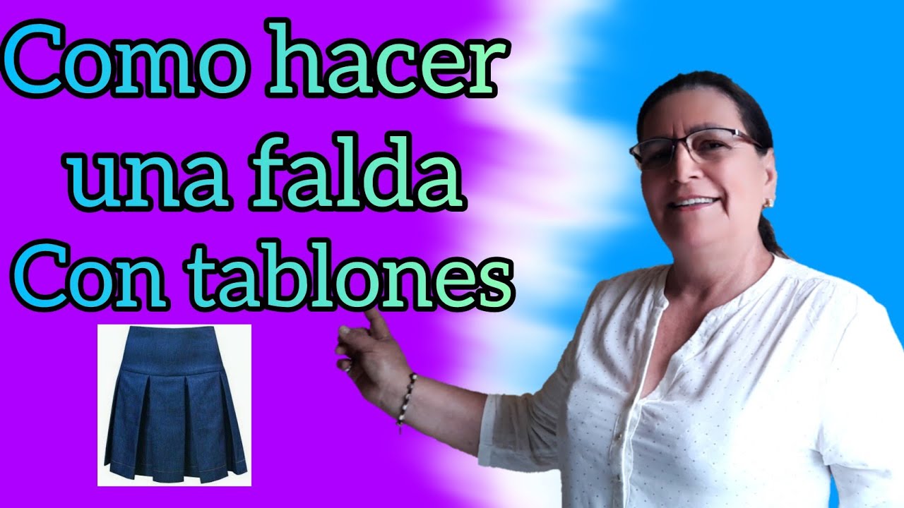 Como hacer una falda con tablones. #22