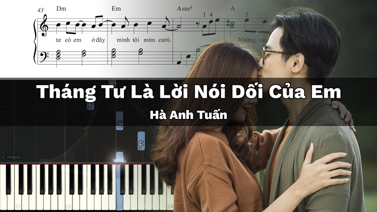 Tháng Tư Là Lời Nói Dối Của Em - Hà Anh Tuấn | Piano Tutorial With Sheet Music VanDT