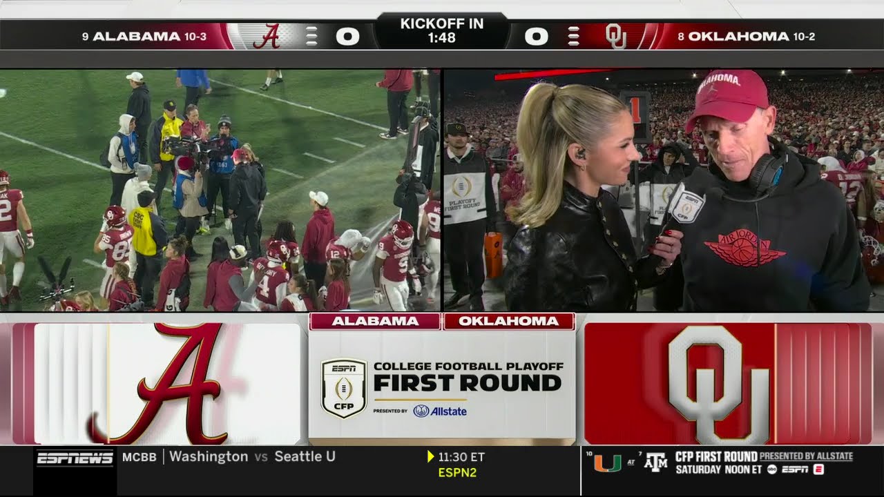 2025 College Football | CFP First Round | Oklahoma vs Alabama Command Center | Full Game