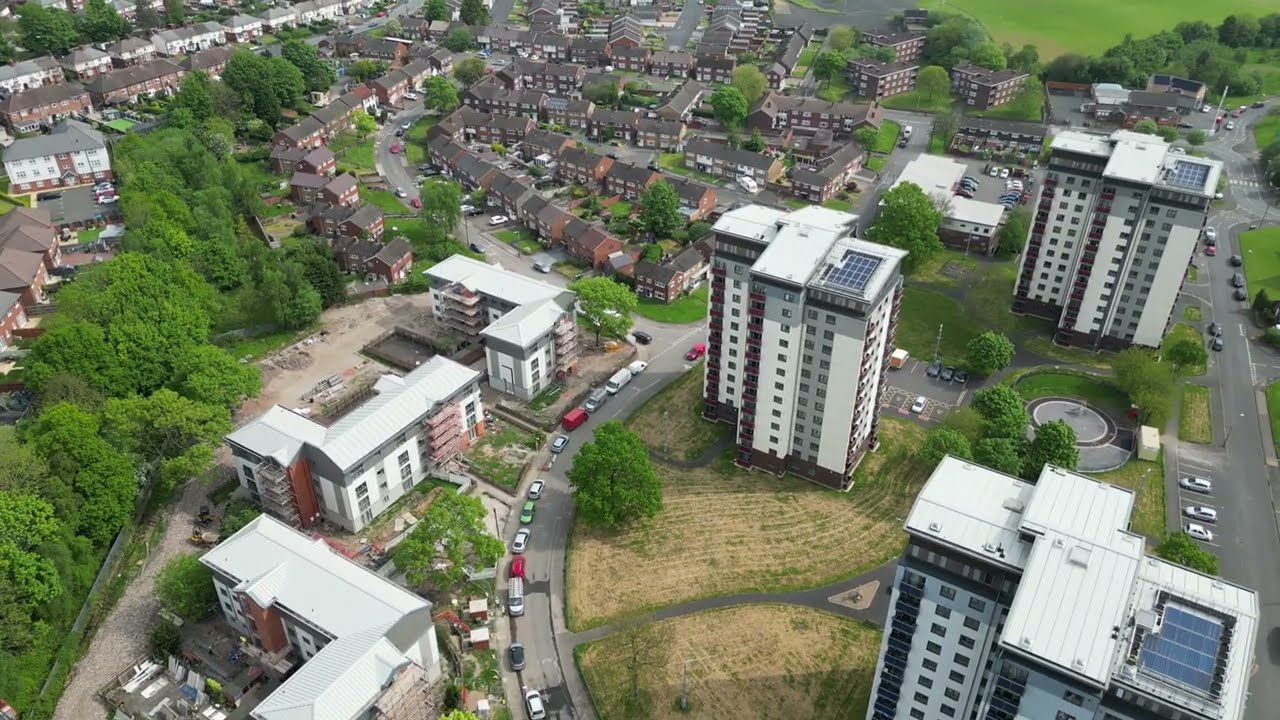 Renovation works of Lion Farm Oldbury From Above