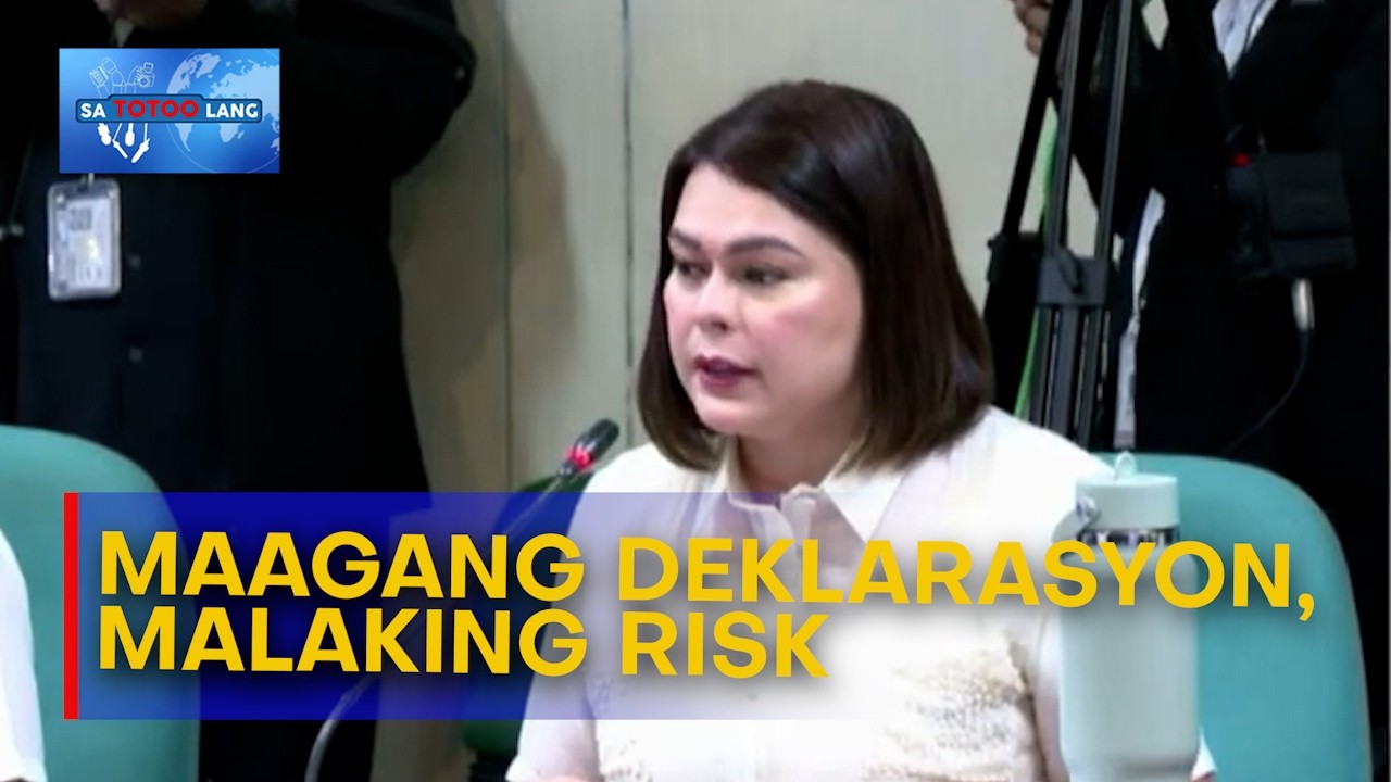 Contreras: Maagang pagdeklara ni Sara, malaking risk