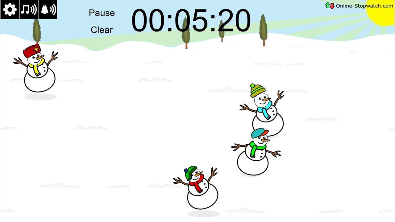 10 Minute Snowman Race Timer