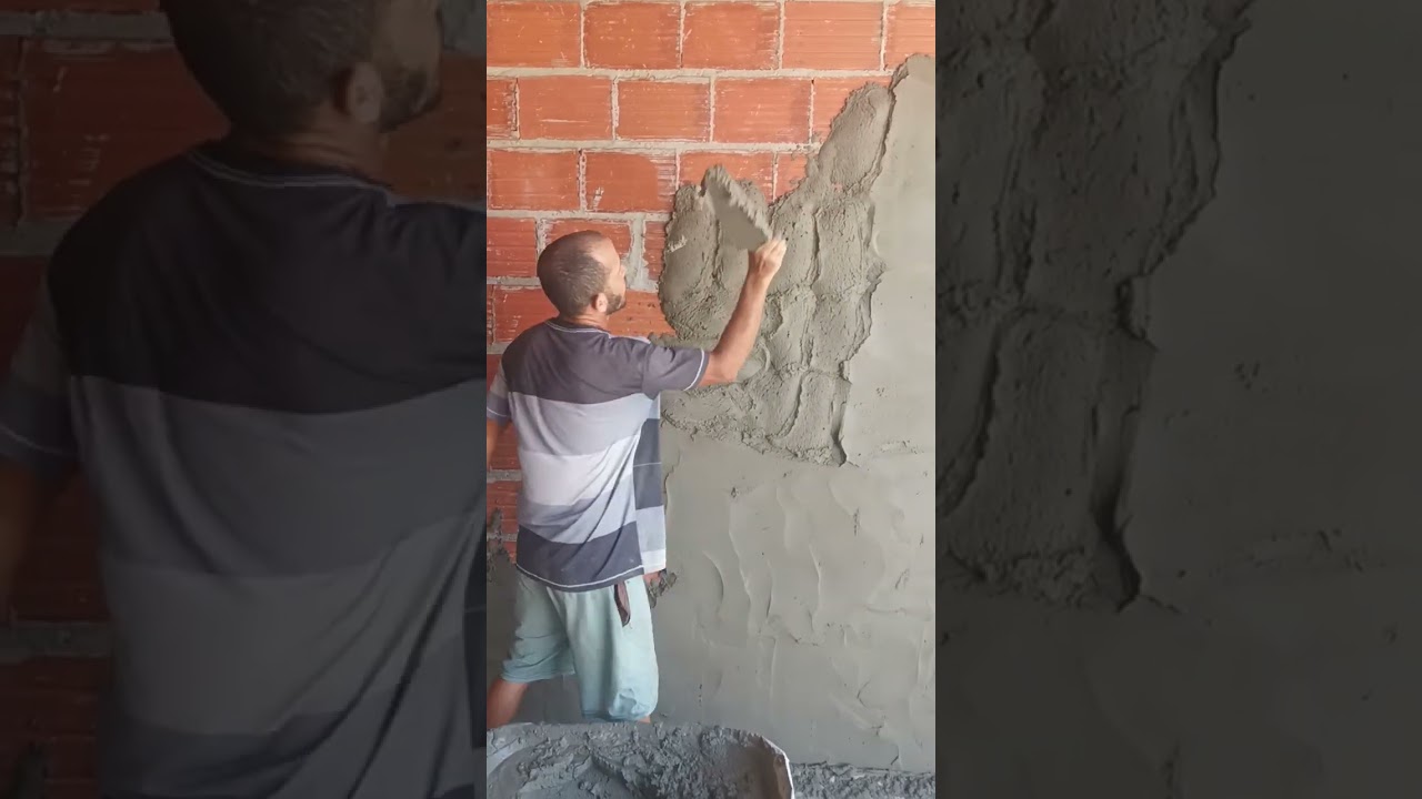 fazendo reboco de parede perfeito #reboco #qualidade #construcaocivil
