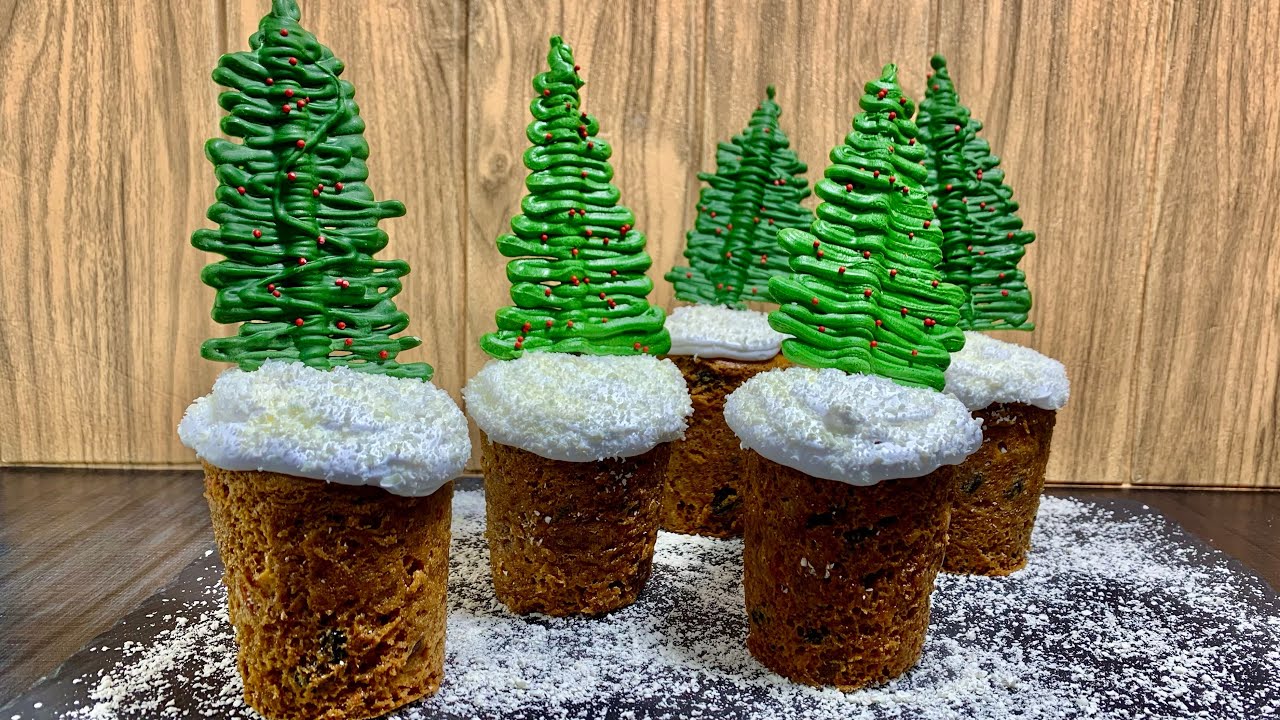 How to Make Christmas Tree Cake | Waffle Cone Christmas tree cake decoration | Christmas Decoration