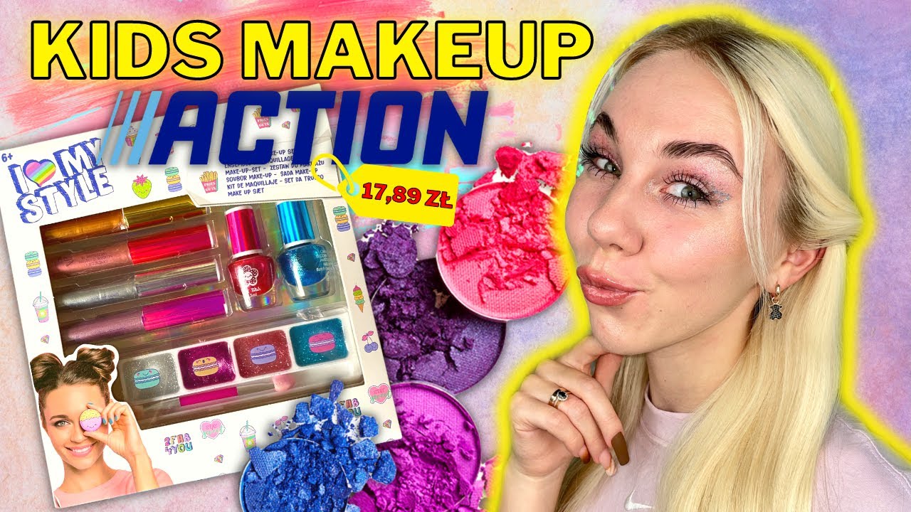 KIDS MAKEUP CHALLENGE 👧🏼💄| MAKIJAŻ KOSMETYKAMI DLA DZIECI Z ACTION | Pattje