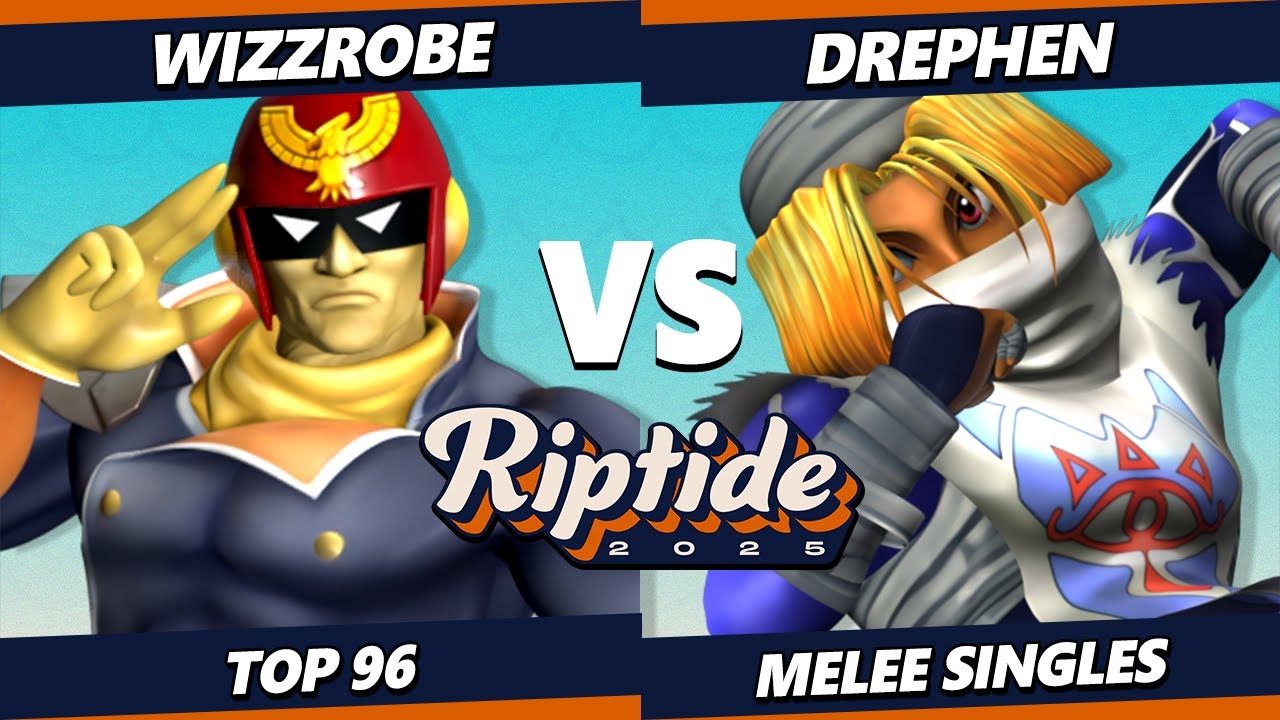 Riptide 2025 - Wizzrobe (Captain Falcon) Vs. Drephen (Sheik) Smash Melee - SSBM